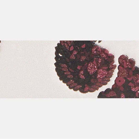 Coach Cream and Cherry Print Snap Wallet - Picture 4 of 4